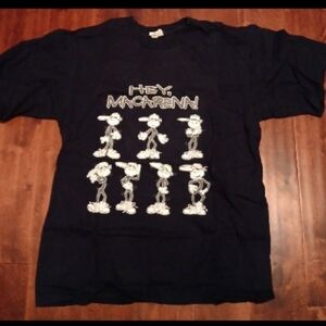 Hey Macarena Champ Mens Graphic T-Shirt Size XL Black